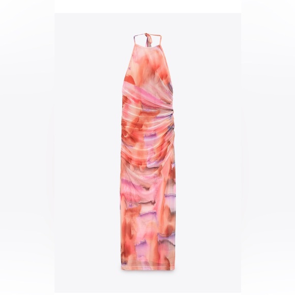 Zara printed halter dress - Picture 1 of 3